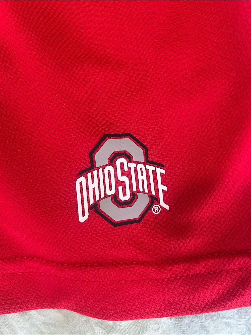 Nike Men’s Ohio State Red Athletic Shorts with Black Drawstring